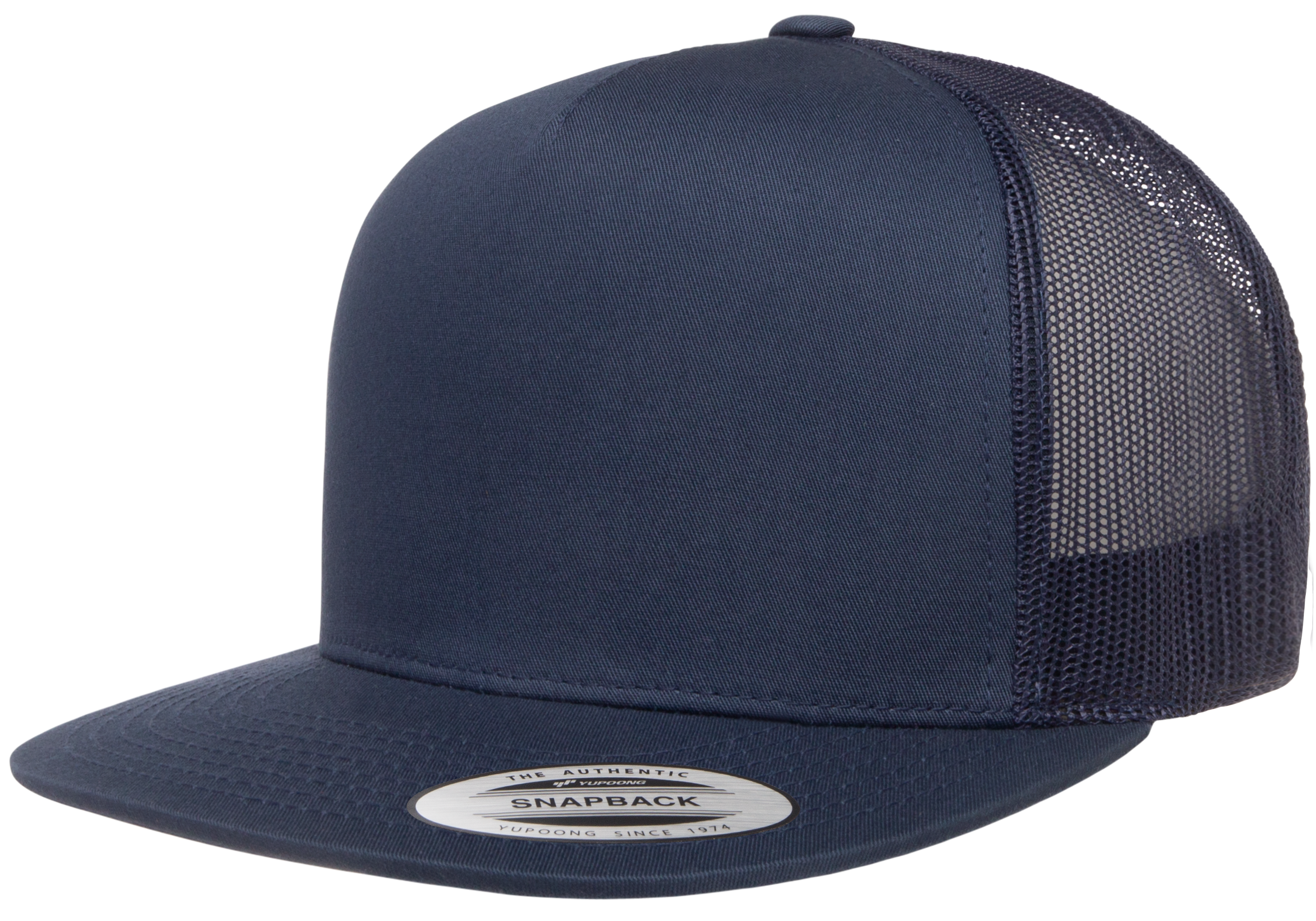 F06006 - YP Classics 5 Panel Flat Peak Snap Back Trucker Cap