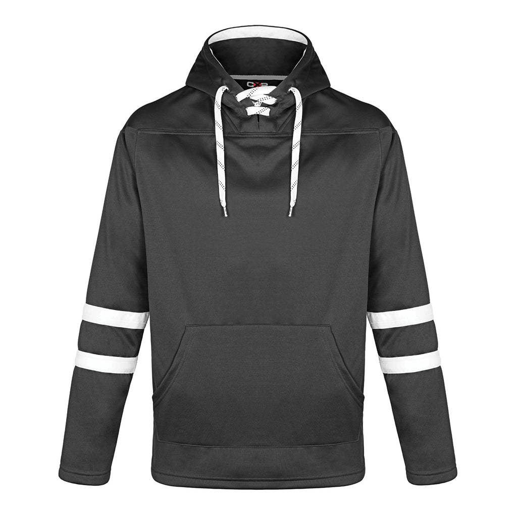 L00617 - Dangle - Adult Pullover Hockey Lace Hooded Sweatshirt