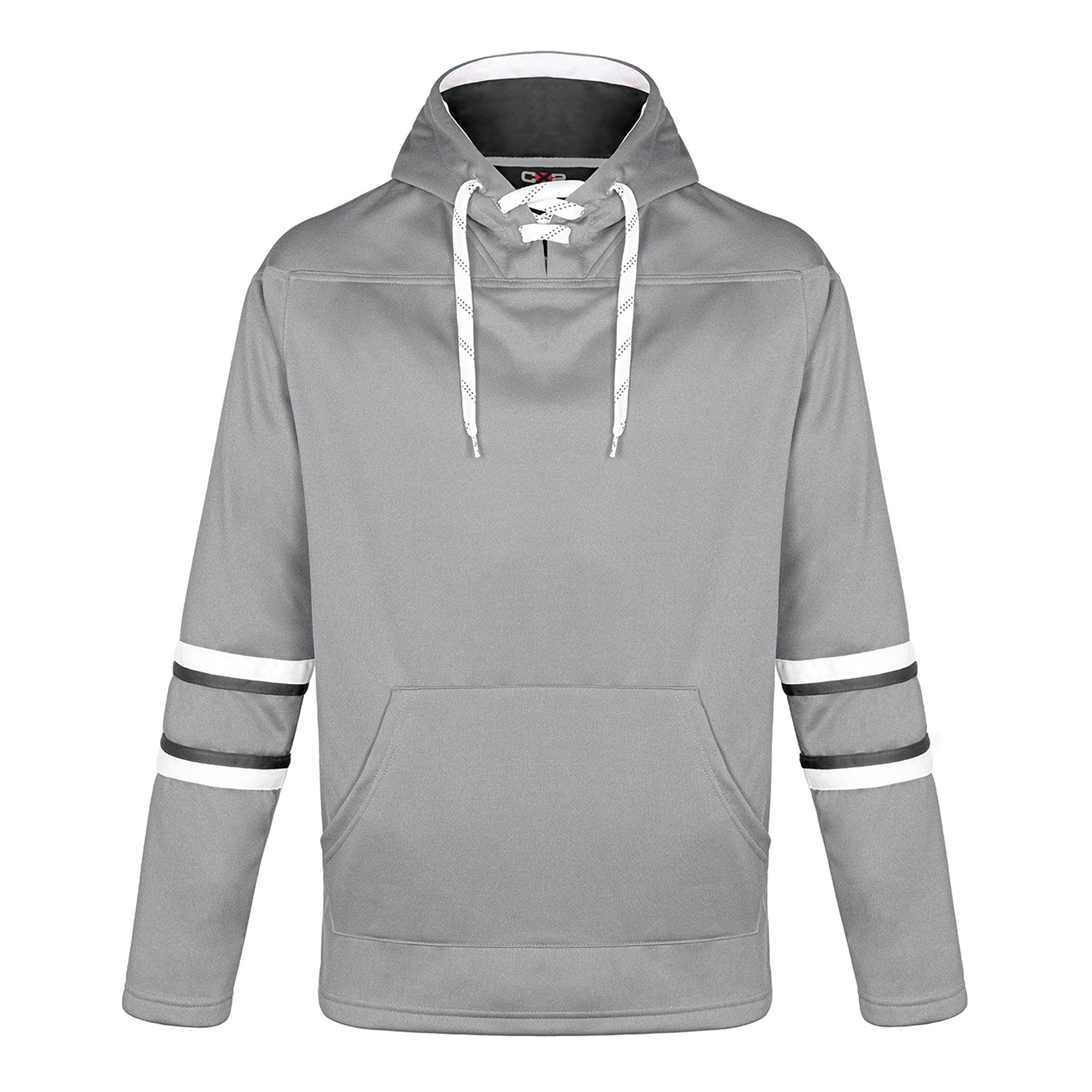 L00617 - Dangle - Adult Pullover Hockey Lace Hooded Sweatshirt