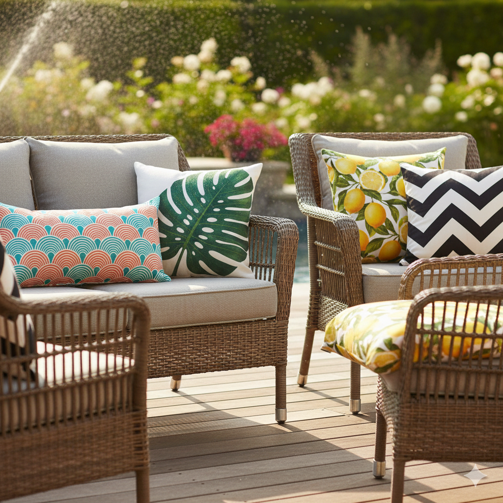 Custom Outdoor Twill Pillows