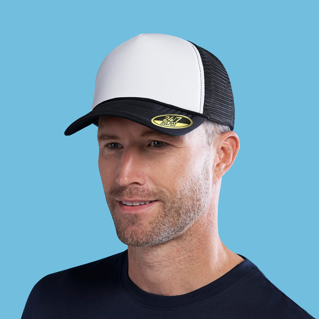 H08210 - Retro - 5-Panel Foam Snap Back Trucker Cap