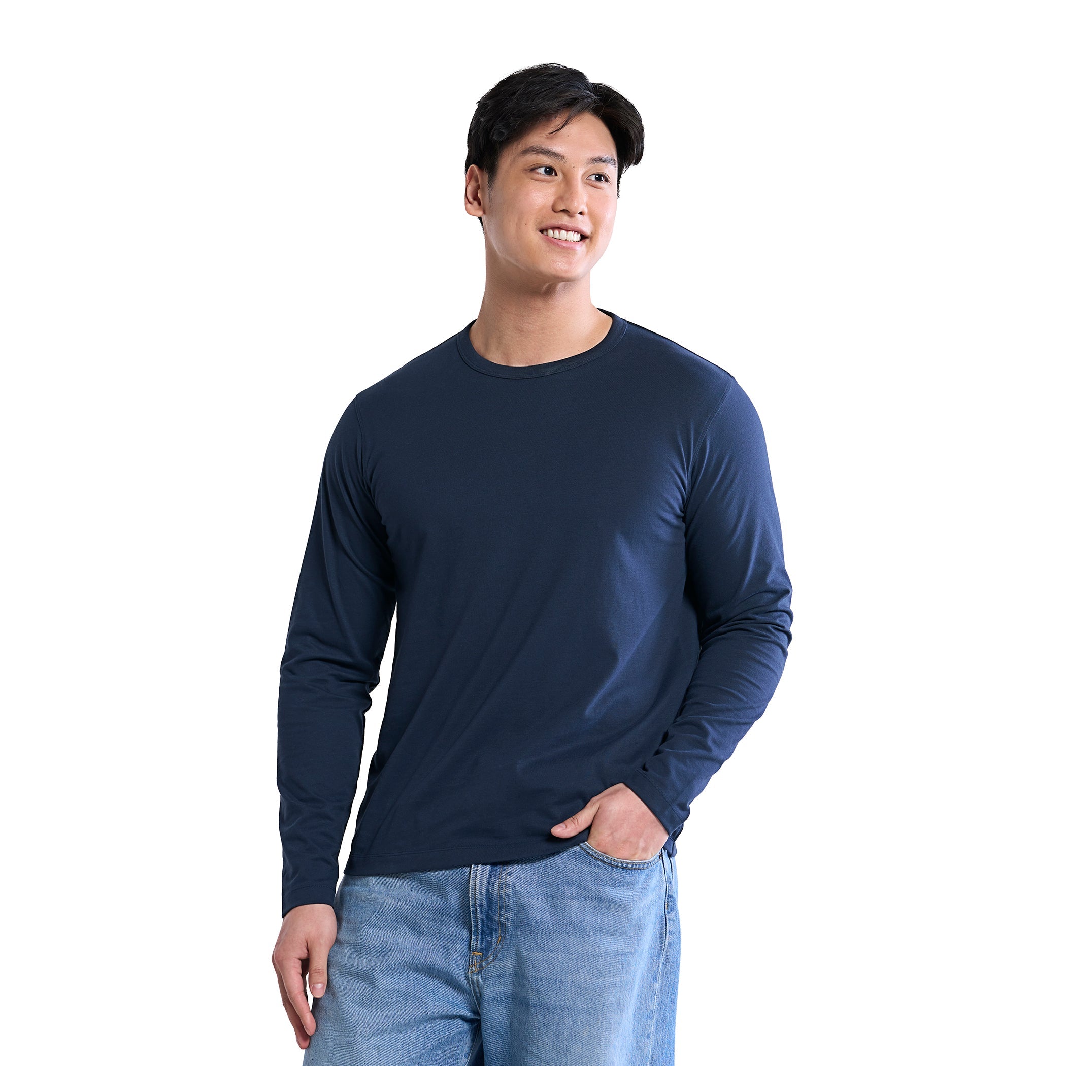 S05895 - Riverside - Cotton-Poly Long Sleeve Crewneck T-Shirt