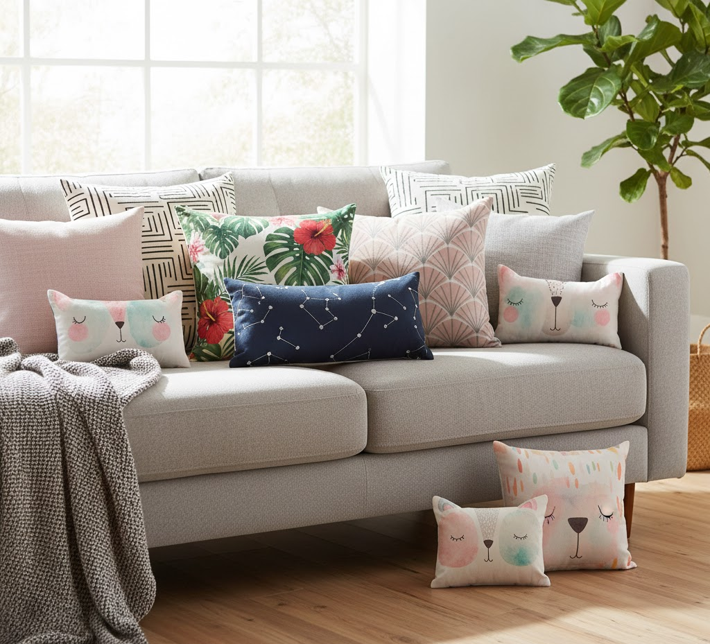 Custom Indoor Broadcloth Pillows (Sold in Pairs)